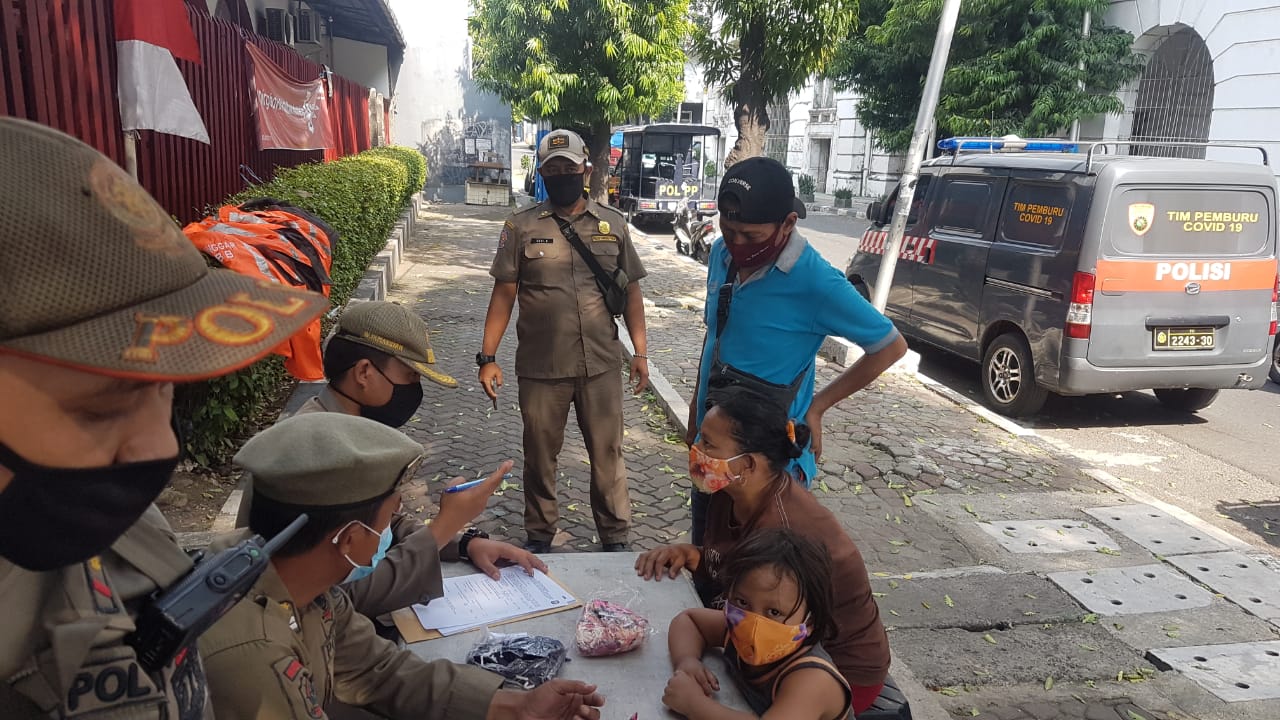Tiga Pilar Tambora Jakarta Barat Gencar Pendisiplinan Penggunaan Masker