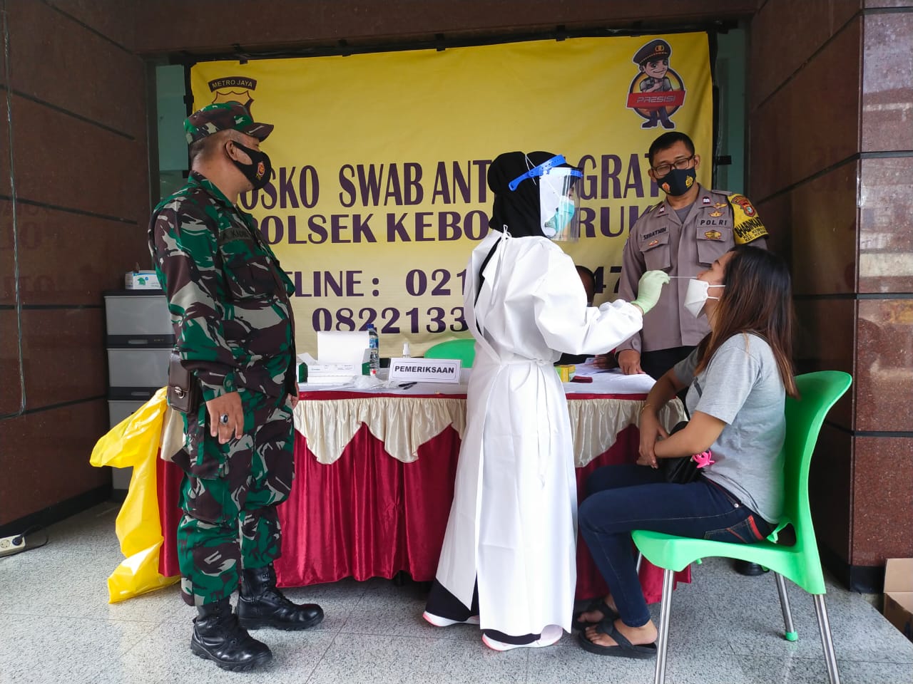 Antusias Warga Cek Covid-19 di Posko Swab Antigen Gratis Polsek Kebon Jeruk Terus Meningkat