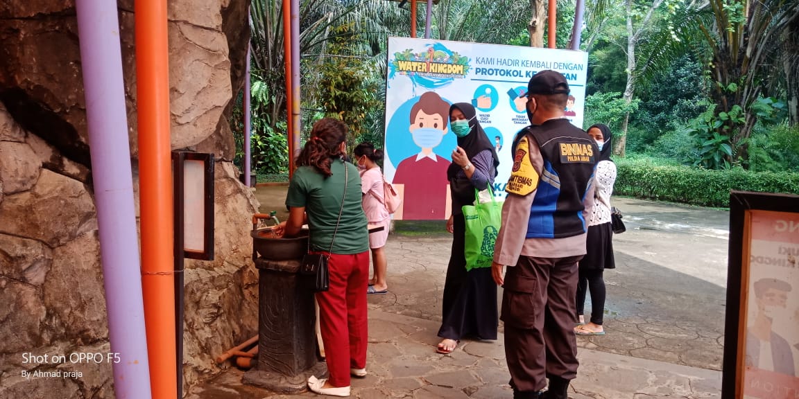 Bhabinkamtibmas Mekarsari Tegakan Warwar Protokol Kesehatan PPKM Mikro