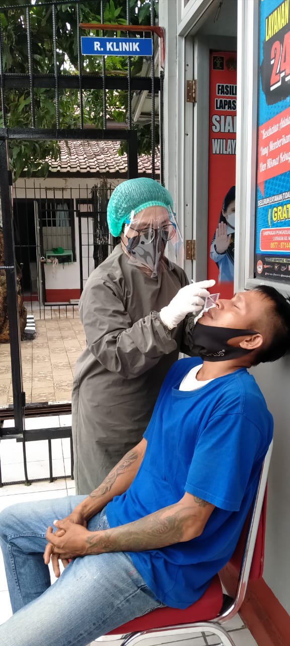 Cegah Covid-19, Lapas Rangkasbitung Terus Gelar Swab Antigen