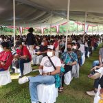 Ribuan Masyarakat Antusias Mengikuti Vaksinasi Massal di Polda Banten
