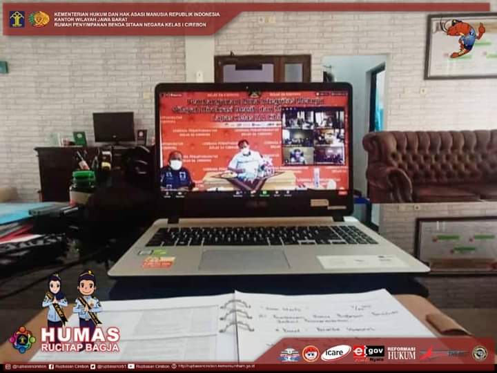 Kepala Rupbasan Cirebon Ikuti Giat Arahan Kakanwil Kumham Jabar Secara Virtual