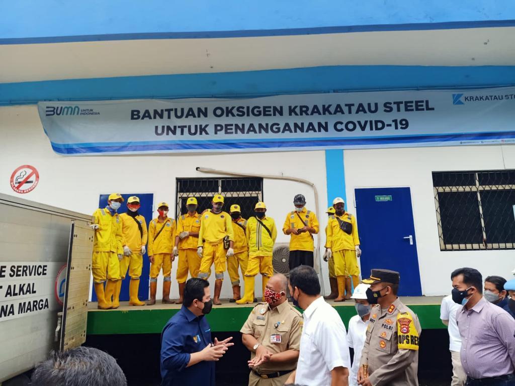 Kapolres Cilegon Polda Banten Dampingi Mentri BUMN