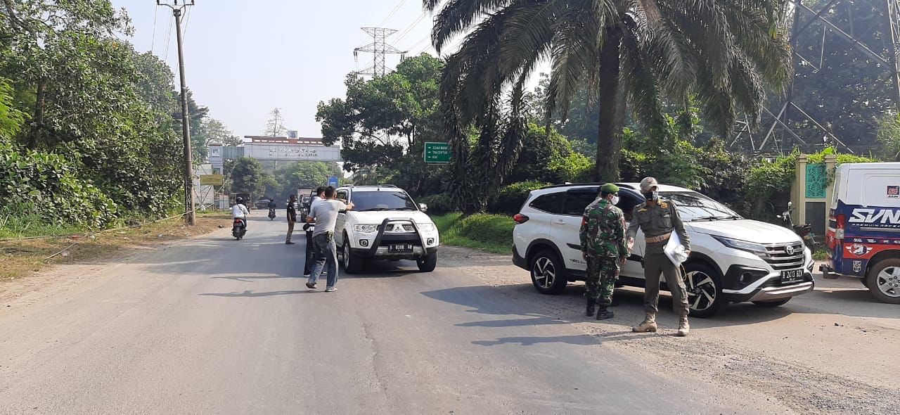 Dalam Rangka Memutus Mata Rantai Covid 19 Polsek Gunungsindur Melaksanakan Ops Yustisi