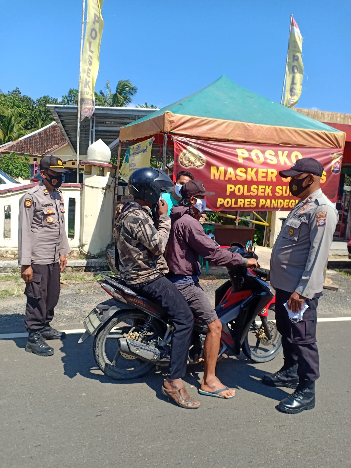 Dukung PPKM Level 2, Gencar Bagikan Masker dan Ingatkan Prokes 5M