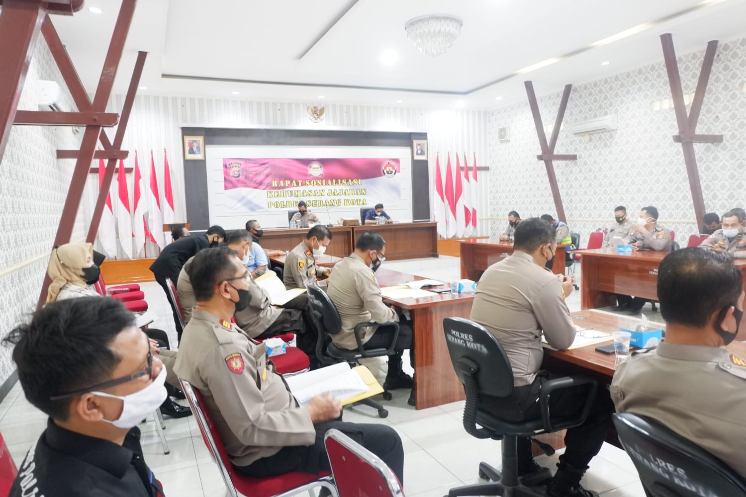 Polres Serang Kota Gelar Rapat Sosialisasi Kehumasan