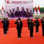 Danrem 064/MY Ikuti Upacara HUT Ke-76 TNI Virtual Di Pendopo Gubernur Banten