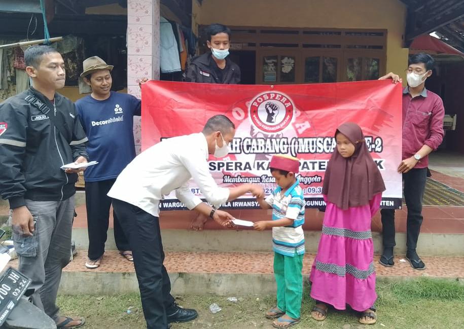 DPC Pospera Lebak Gelar Mucab dan Santunan Anak Yatim