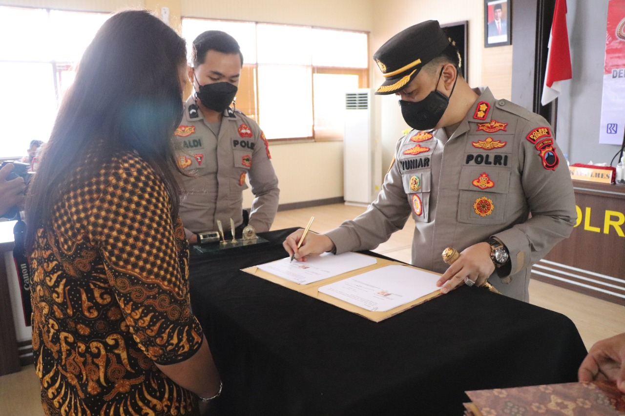 Amankan Obyek Vital, Polres Kendal Tandatangani Kerjasama Penjagaan Sektor Perbankan